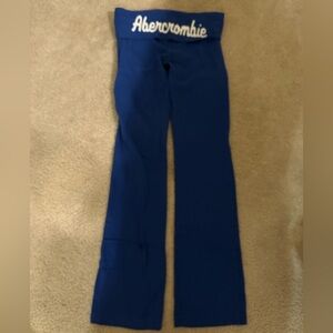 Abercrombie & Fitch Royal Blue Fold Over Yoga Pants